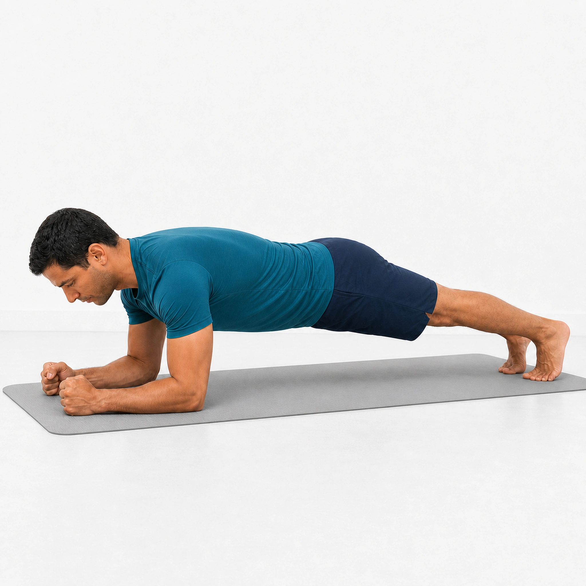 Front Plank (Forearm Plank) - Step 3 of 6: Engage your core - don't let hips sag
