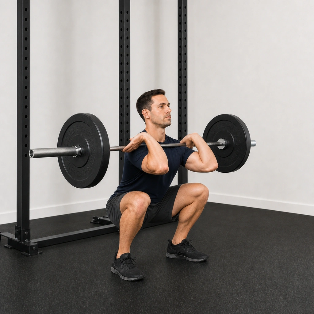Front Squat - Step 3 of 4: Keep torso as upright as possible