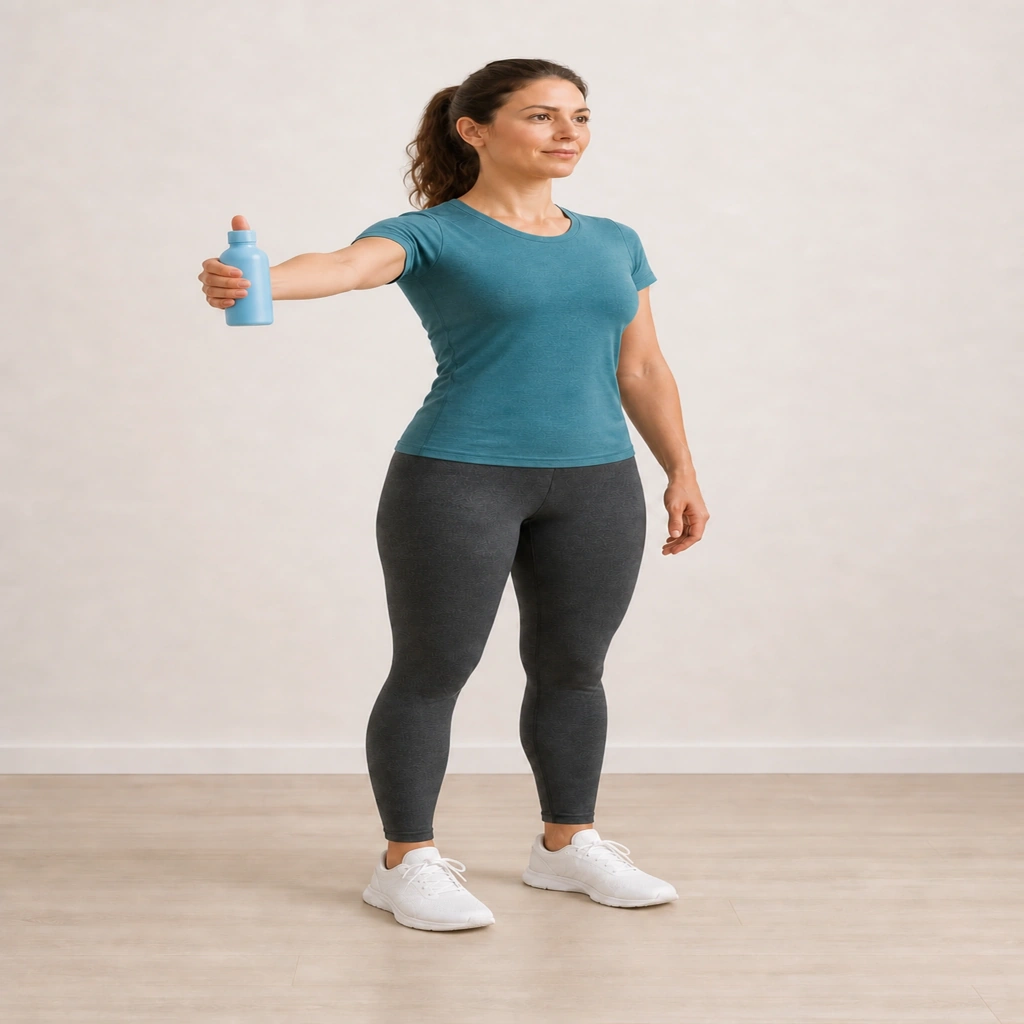 Full Can Raise - Step 3 of 5: Stop when arm is at shoulder height