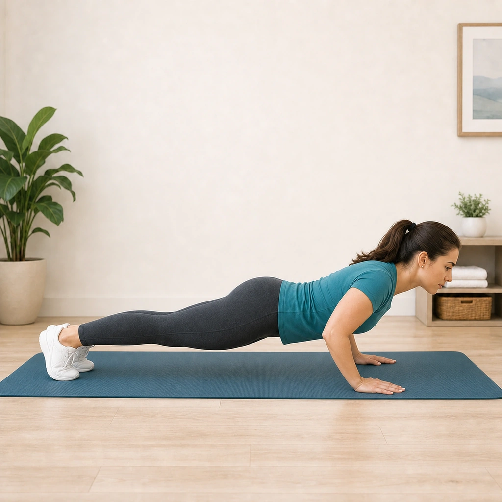 Full Push-Up - Step 2 of 5: Lower chest toward floor