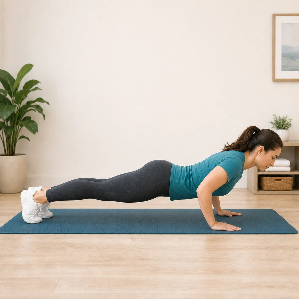 Full Push-Up - Step 4 of 5: Chest touches or nearly touches floor