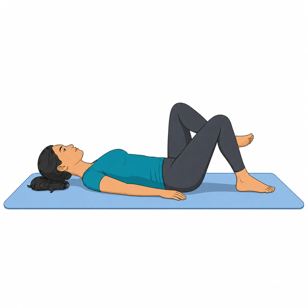 Gentle Figure-4 Glute Stretch - Step 4 of 4: Hold and breathe deeply