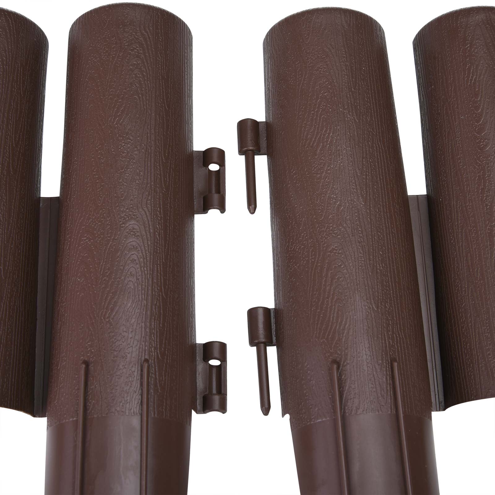 Beeteinfassung 2er-Set Braun 4,48m