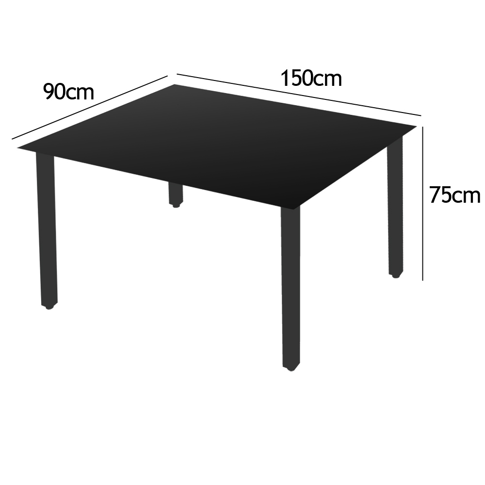 Garten-Sitzgruppe Bern 7-tlg Silber Alu Milchglas