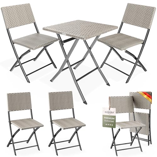 Polyrattan Gartensitzgruppe 3-tlg Creme