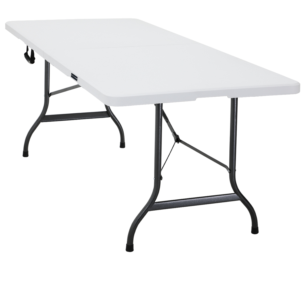 Klapptisch Weiß Kunststoff 183x76cm