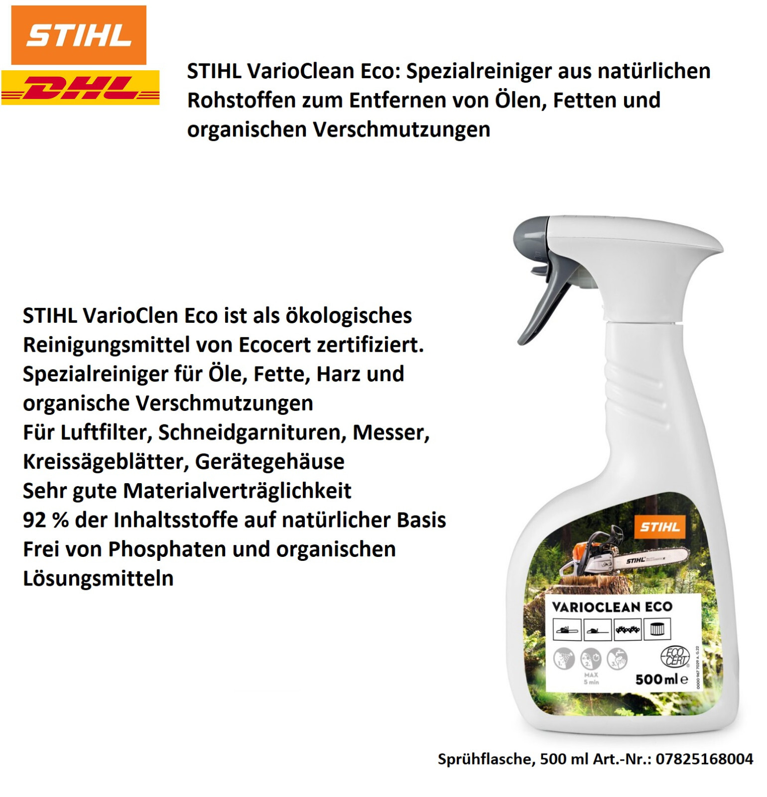 STIHL®  VarioClean Eco 500ml Universeller Spezialreiniger 07825168004