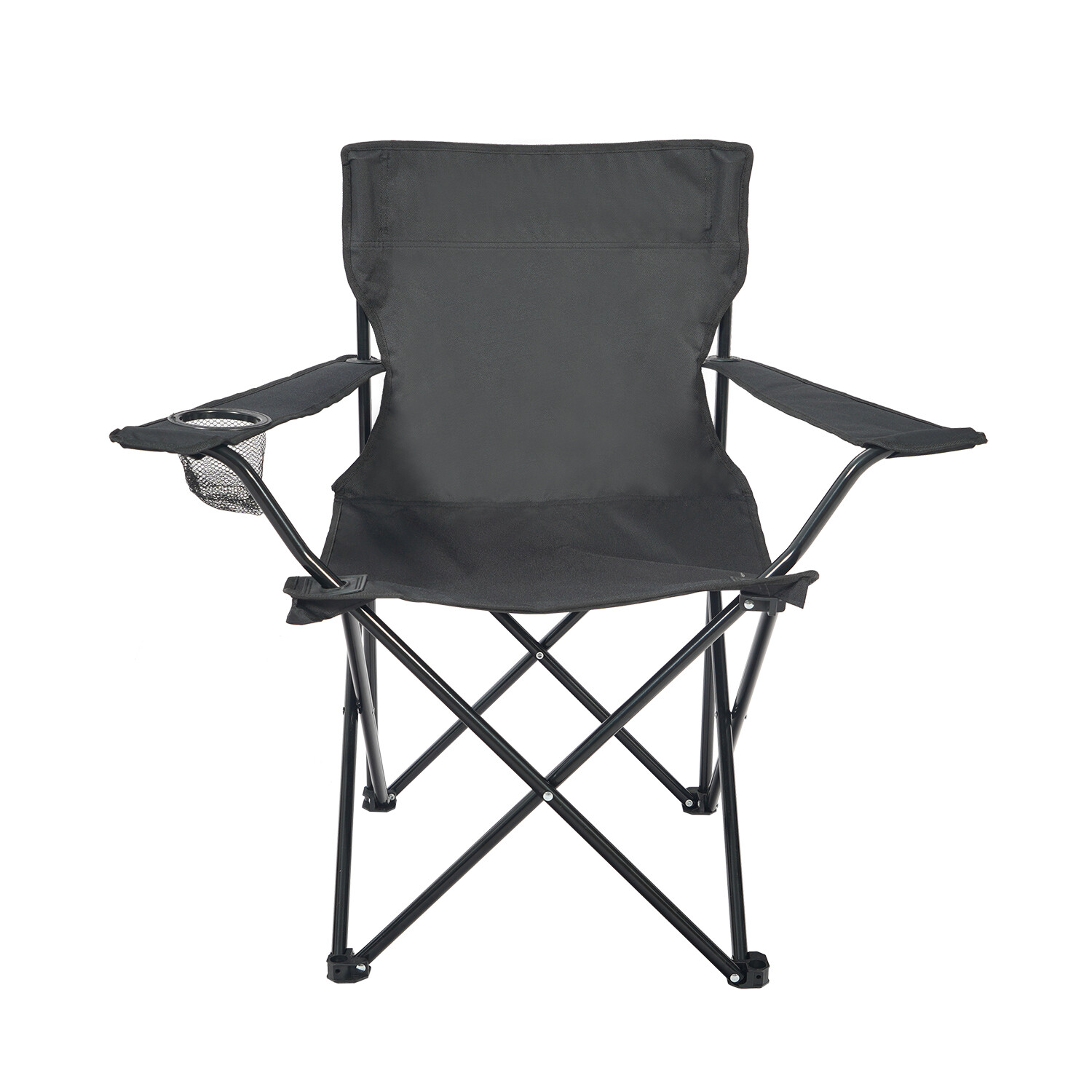 24MOVE® Campingstuhl Klappstuhl Outdoor Angelstuhl Camping faltbar schwarz