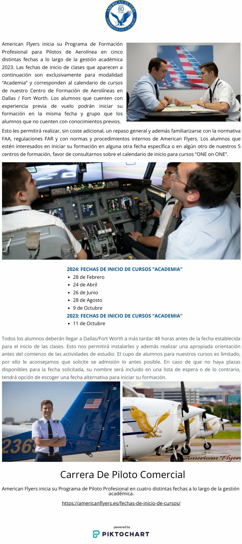 Carrera De Piloto Comercial | Piktochart Visual Editor
