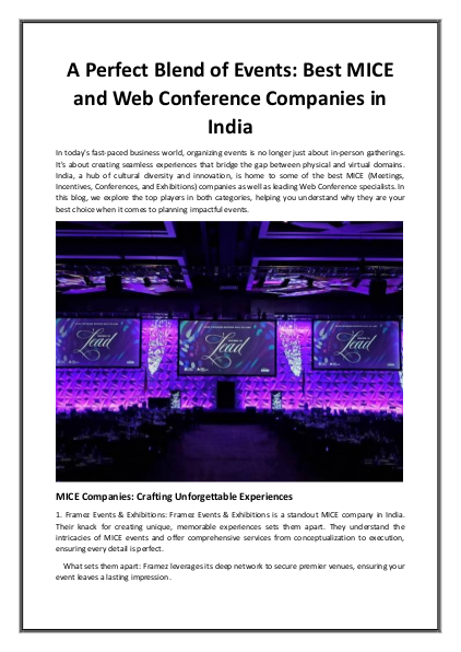 Web Conference Companies in India