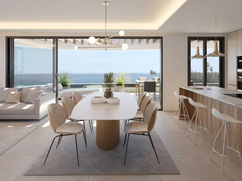 Exclusive project of 22 flats of 2 and 3 bedrooms. Its elevated position allows you to enjoy perfect views of the Mediterranean Sea. Penthouses with large terraces, and ground floor apartments with private garden and swimming pool. Large windows flood the