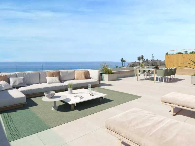 Exclusive project of 22 flats of 2 and 3 bedrooms. Its elevated position allows you to enjoy perfect views of the Mediterranean Sea. Penthouses with large terraces, and ground floor apartments with private garden and swimming pool. Large windows flood the