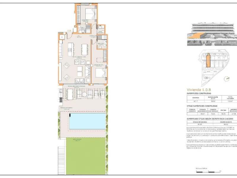 Exclusive project of 22 flats of 2 and 3 bedrooms. Its elevated position allows you to enjoy perfect views of the Mediterranean Sea. Penthouses with large terraces, and ground floor apartments with private garden and swimming pool. Large windows flood the