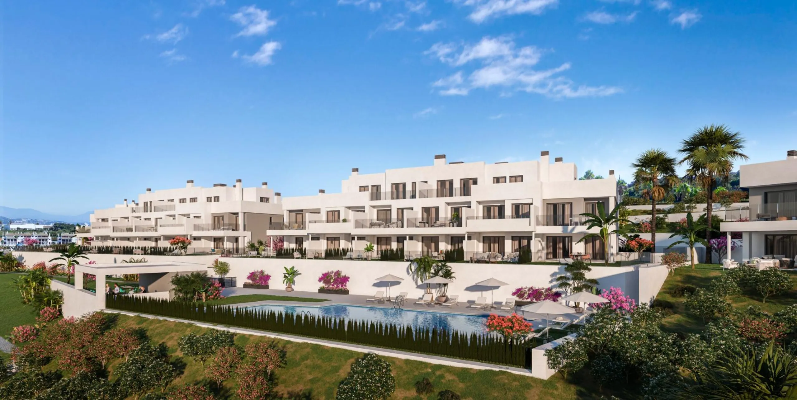NEW BUILD RESIDENTIAL COMPLEX IN LA ALCAIDESA, SAN ROQUE& & New Build residential development in La Alcaidesa, the province of Cadiz, distributed in 55 multi-family homes, with options of 2 and 3 bedrooms with large terraces that allow you to enjoy 