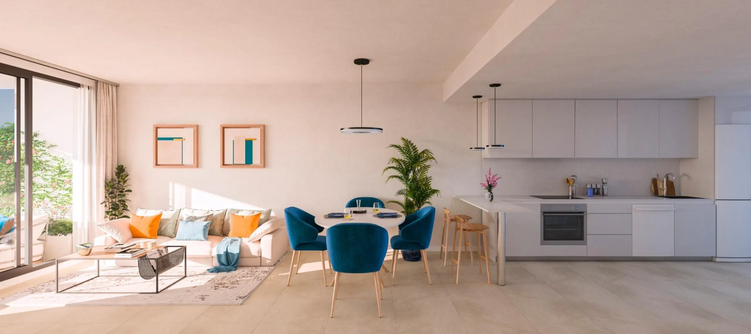 NEW BUILD RESIDENTIAL COMPLEX IN LA ALCAIDESA, SAN ROQUE& & New Build residential development in La Alcaidesa, the province of Cadiz, distributed in 55 multi-family homes, with options of 2 and 3 bedrooms with large terraces that allow you to enjoy 