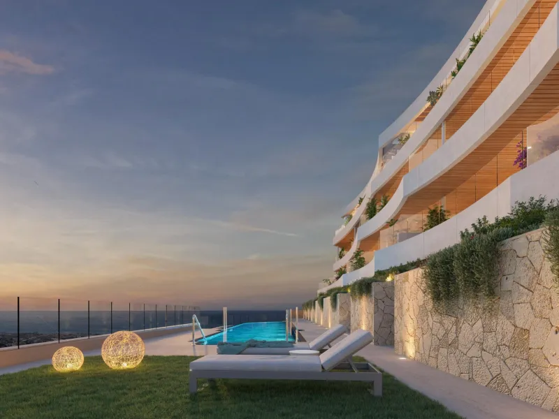 New Build Apartments with Sea Views in Rincon de la Victoria& & Contemporary Residential Living Inspired by the Mediterranean& This new build residential project in Rincon de la Victoria has been designed to evoke emotion, comfort and a true sens