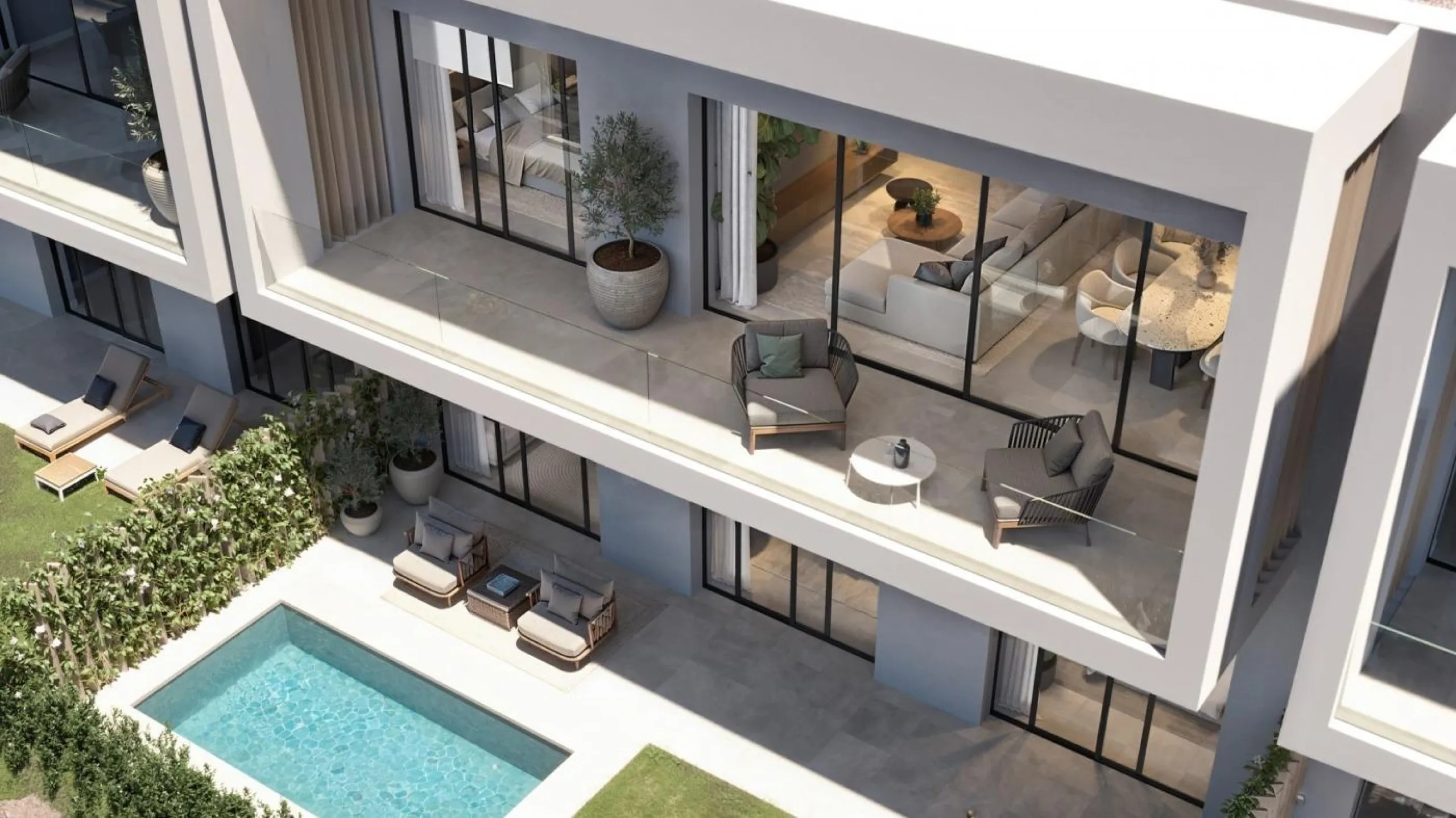 Luxury New Build Attached Villas with Sea Views and private pool in Casares del Sol& & Exclusive Residential Development in Casares del Sol& This elegant new build residential project features 55 attached villas with private swimming pools, ideal