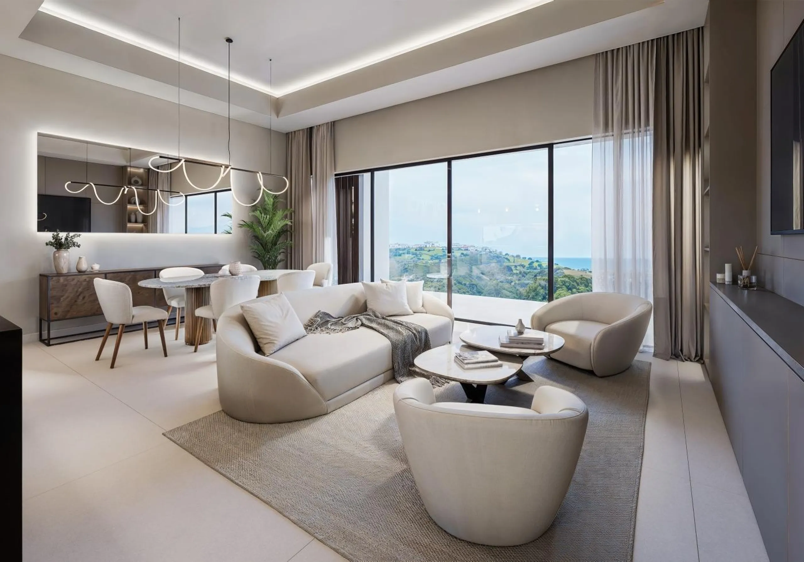 Luxury New Build Attached Villas with Sea Views and private pool in Casares del Sol& & Exclusive Residential Development in Casares del Sol& This elegant new build residential project features 55 attached villas with private swimming pools, ideal