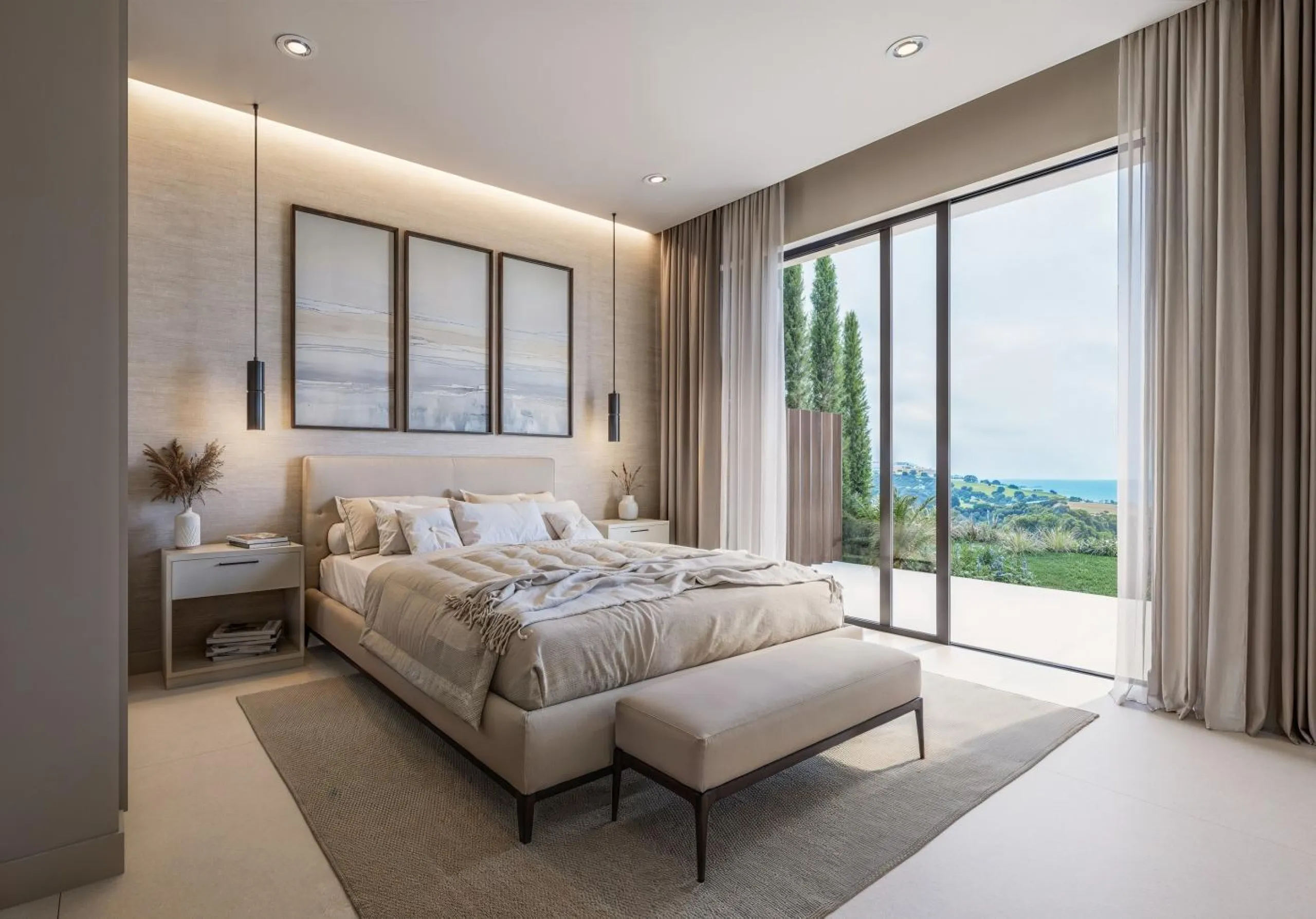 Luxury New Build Attached Villas with Sea Views and private pool in Casares del Sol& & Exclusive Residential Development in Casares del Sol& This elegant new build residential project features 55 attached villas with private swimming pools, ideal