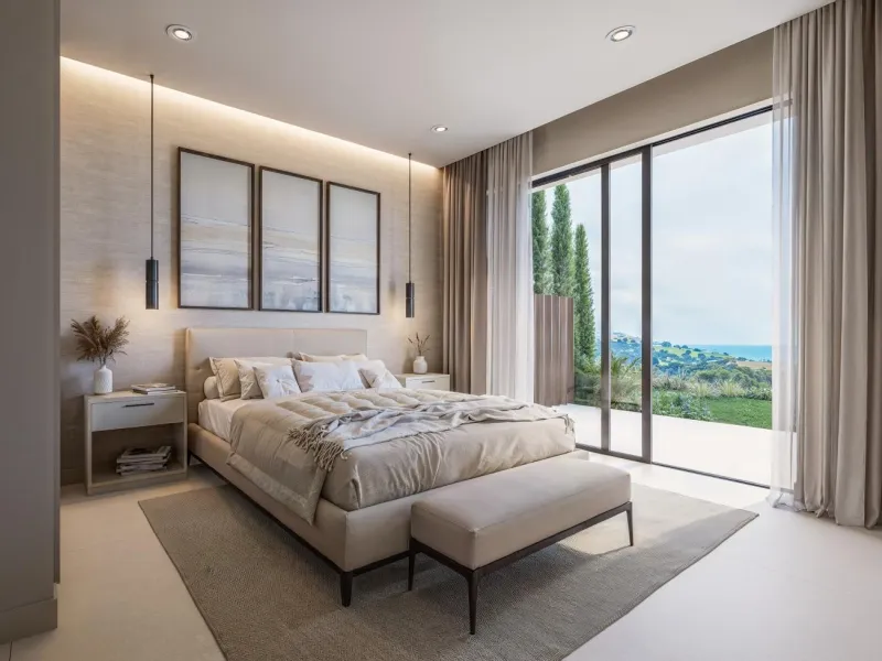 Luxury New Build Attached Villas with Sea Views and private pool in Casares del Sol& & Exclusive Residential Development in Casares del Sol& This elegant new build residential project features 55 attached villas with private swimming pools, ideal