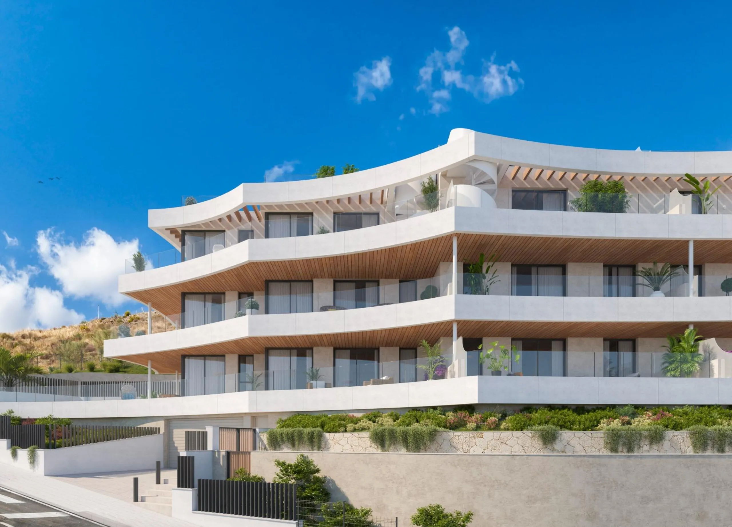 New Build Apartments with Sea Views in Rincon de la Victoria& & Contemporary Residential Living Inspired by the Mediterranean& This new build residential project in Rincon de la Victoria has been designed to evoke emotion, comfort and a true sens