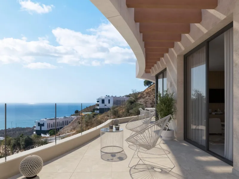 New Build Apartments with Sea Views in Rincon de la Victoria& & Contemporary Residential Living Inspired by the Mediterranean& This new build residential project in Rincon de la Victoria has been designed to evoke emotion, comfort and a true sens