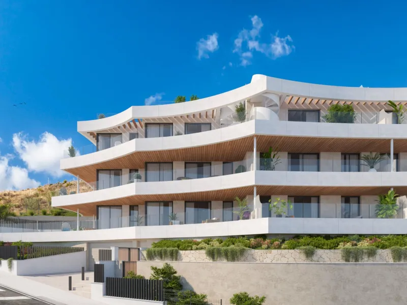 New Build Apartments with Sea Views in Rincon de la Victoria& & Contemporary Residential Living Inspired by the Mediterranean& This new build residential project in Rincon de la Victoria has been designed to evoke emotion, comfort and a true sens