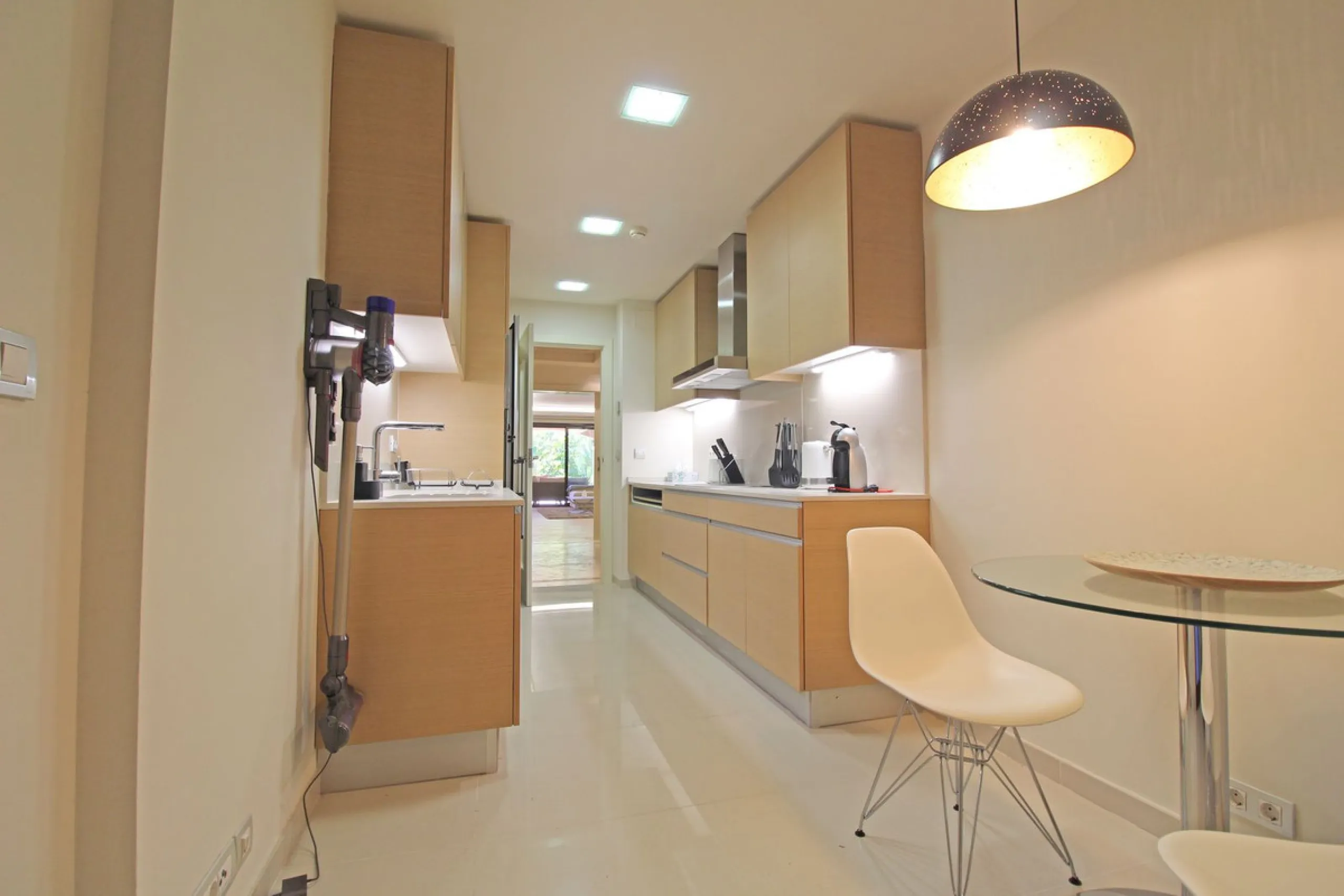 Nestled in the peaceful beachside enclave of Casasola, this charming ground-floor apartment