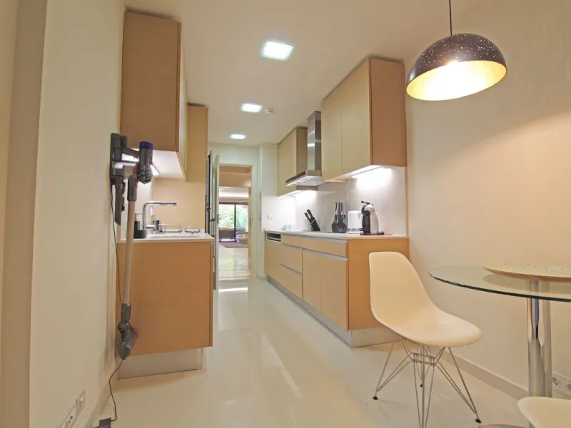 Nestled in the peaceful beachside enclave of Casasola, this charming ground-floor apartment