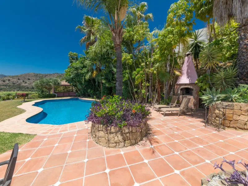 Spectacular country style 5 bedroom villa with open views at Puerto De  Los Alemendros, Benahavis