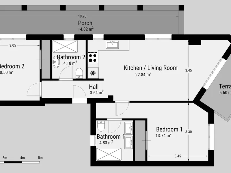 Beachfront Top-Floor Apartment – Prime Investment with Short-Term Rentals allowed