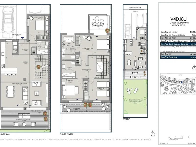 EXCLUSIVE TOWNHOUSES ON THE COSTA DE SOL IN THE AREA OF SOTOGRANDE& & Development of 32 townhouses with 4 bedrooms, front line golf. Generous outdoor space with terrace and private garden. Solarium in some homes, and 2 parking spaces. On the first f