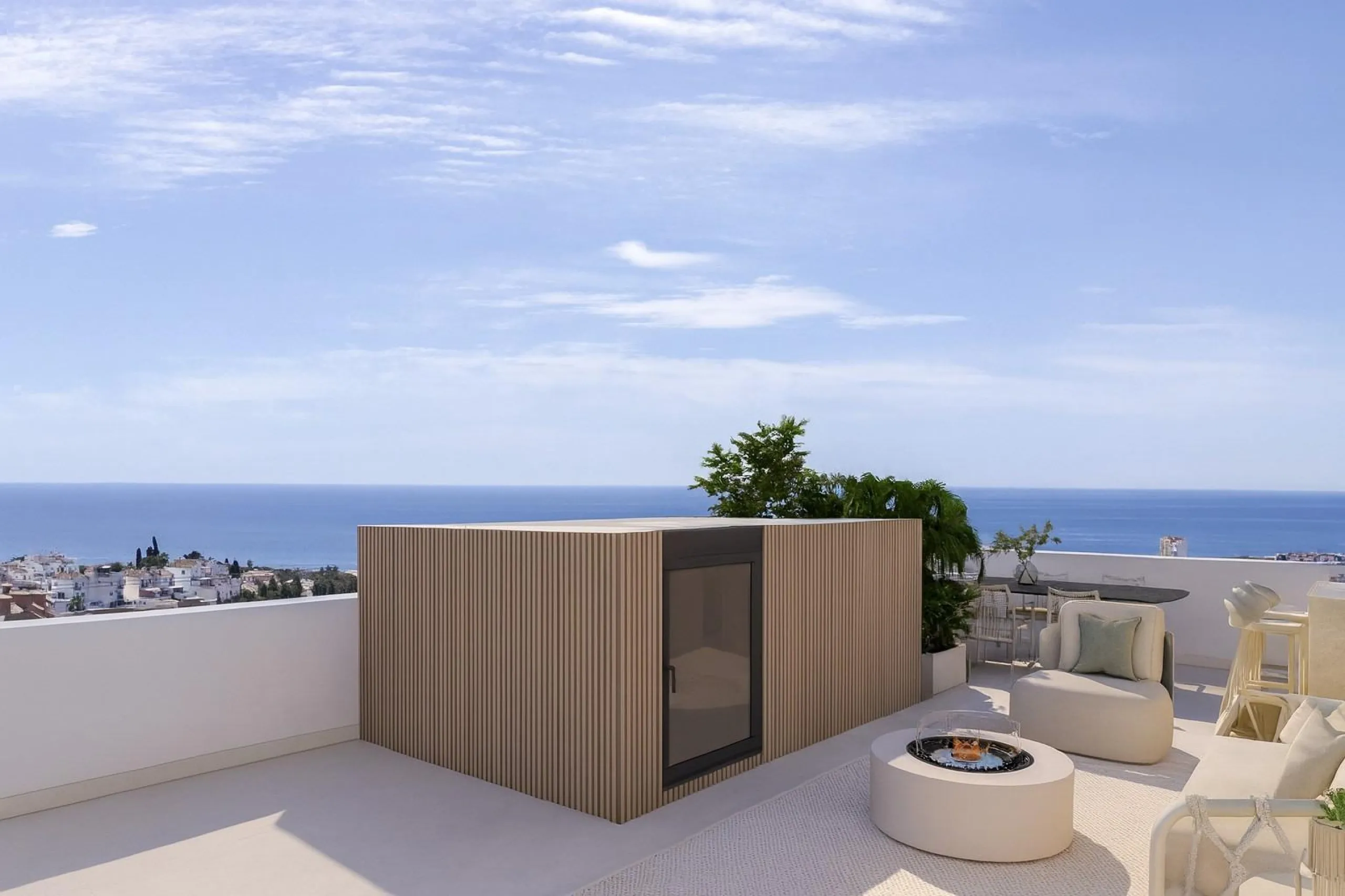 New Build Townhouses with Sea Views near Miraflores Golf Calahonda& & Boutique Residential in a Prime Calahonda Location& This exclusive new construction project consists of a boutique collection of only 13 two and three bedroom townhouses and co