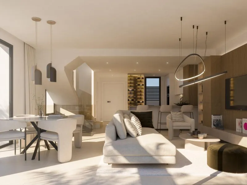 New Build Townhouses with Sea Views near Miraflores Golf Calahonda& & Boutique Residential in a Prime Calahonda Location& This exclusive new construction project consists of a boutique collection of only 13 two and three bedroom townhouses and co