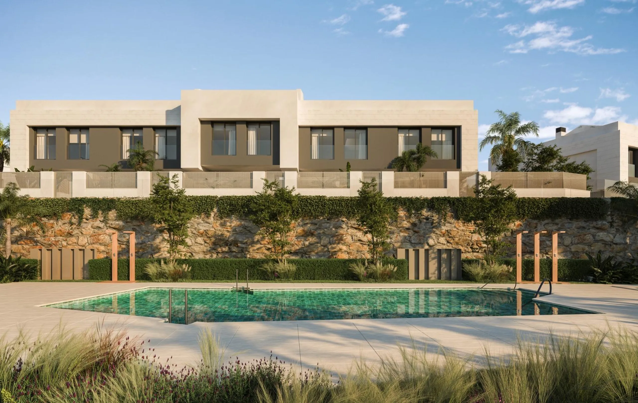 New Build Townhouses with Sea Views near Miraflores Golf Calahonda& & Boutique Residential in a Prime Calahonda Location& This exclusive new construction project consists of a boutique collection of only 13 two and three bedroom townhouses and co