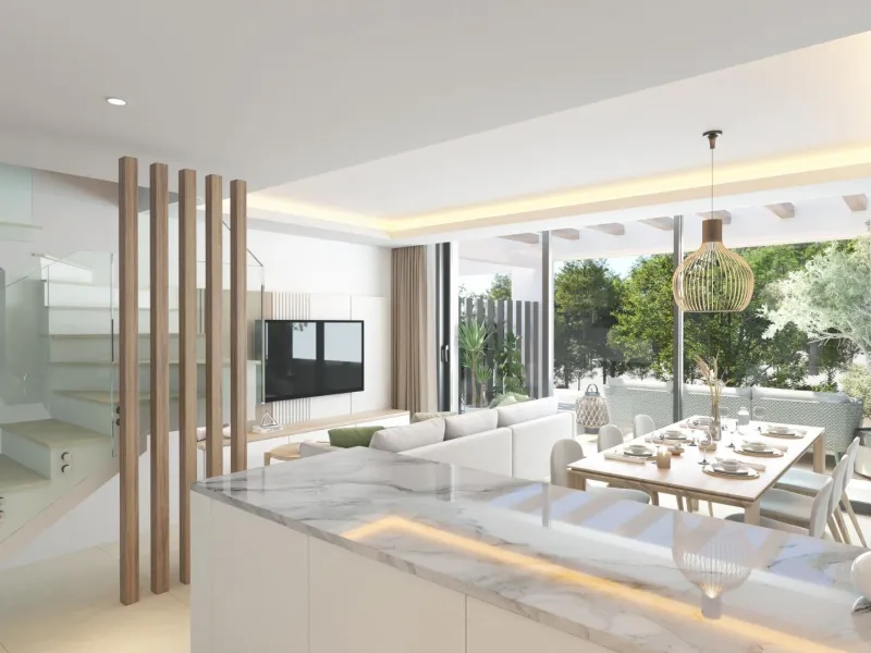 New Build Townhouses in El Chaparral Mijas Modern Living Near the Sea& & Exclusive Residential Development in El Chaparral Mijas& Welcome to this boutique new construction project located in the peaceful pine covered hills of El Chaparral Mijas. 