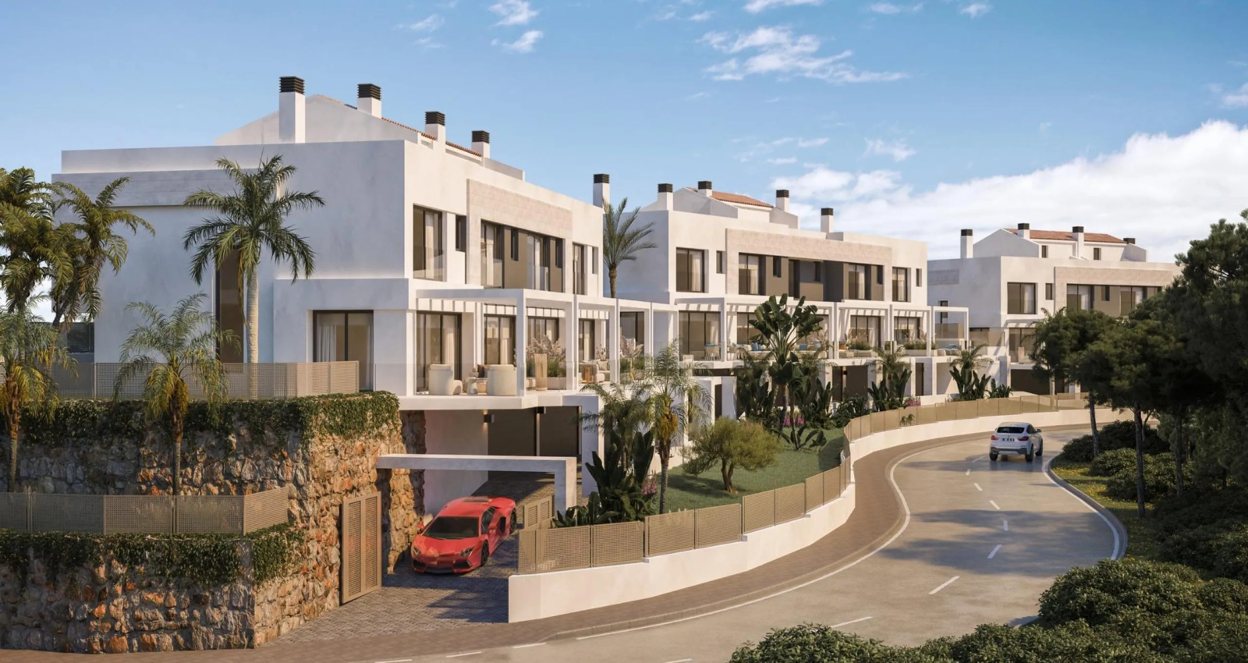 New Build Townhouses with Sea Views near Miraflores Golf Calahonda& & Boutique Residential in a Prime Calahonda Location& This exclusive new construction project consists of a boutique collection of only 13 two and three bedroom townhouses and co
