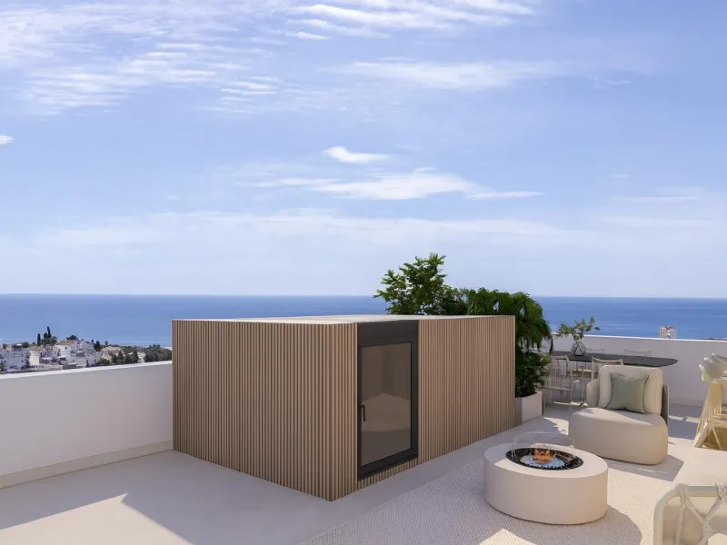 New Build Townhouses with Sea Views near Miraflores Golf Calahonda& & Boutique Residential in a Prime Calahonda Location& This exclusive new construction project consists of a boutique collection of only 13 two and three bedroom townhouses and co