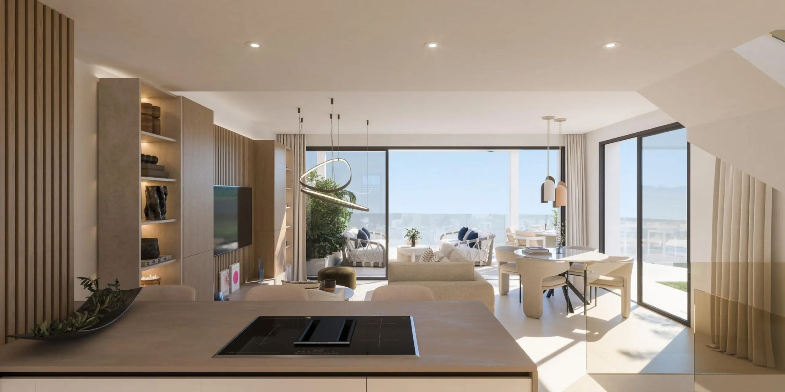 New Build Townhouses with Sea Views near Miraflores Golf Calahonda& & Boutique Residential in a Prime Calahonda Location& This exclusive new construction project consists of a boutique collection of only 13 two and three bedroom townhouses and co