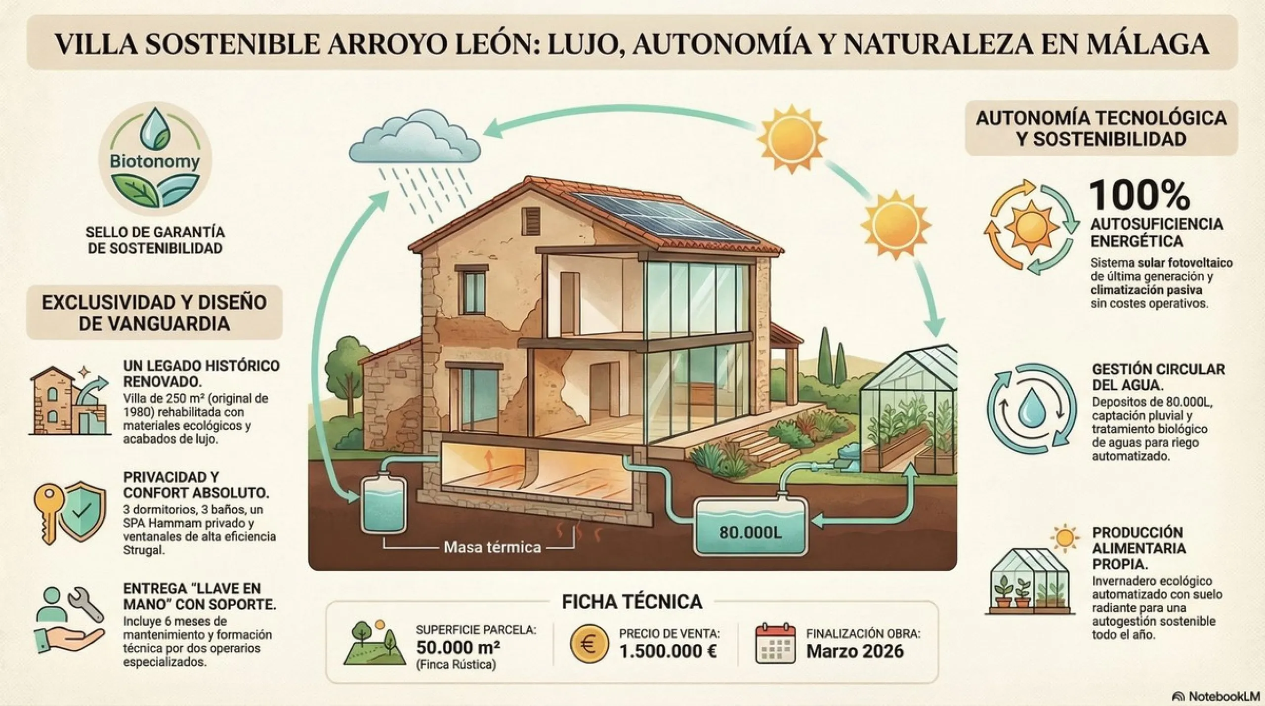 EXCLUSIVE SUSTAINABLE RUSTIC ESTATE · 50,000 m² · LUXURY ECO-FRIENDLY VILLA