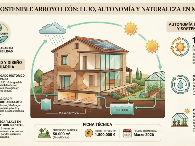 EXCLUSIVE SUSTAINABLE RUSTIC ESTATE · 50,000 m² · LUXURY ECO-FRIENDLY VILLA