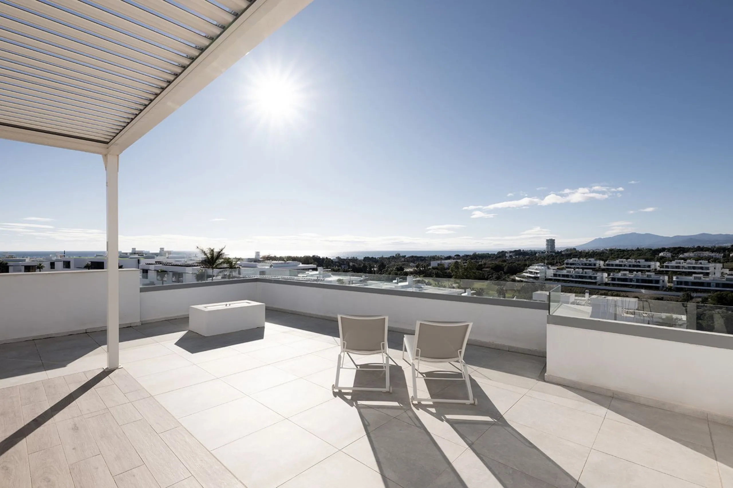 Situated in a gated development next to Santa Clara golf and minutes away from Marbella centre, this stunning modern penthouse has it all!