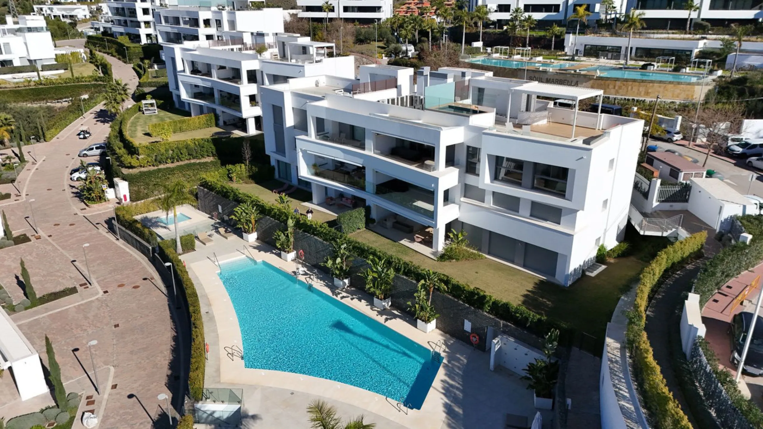 Situated in a gated development next to Santa Clara golf and minutes away from Marbella centre, this stunning modern penthouse has it all!