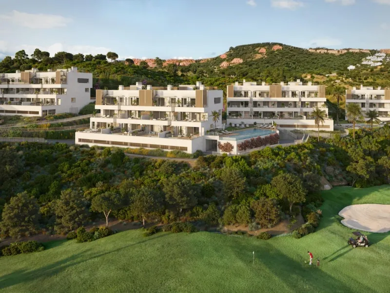 New Build Golf Front Apartments with Sea Views in La Cala de Mijas& & Exclusive Residential Living on the Front Line of La Cala Golf& This exceptional new build residential complex is located on the front line of the renowned La Cala Golf Resort,