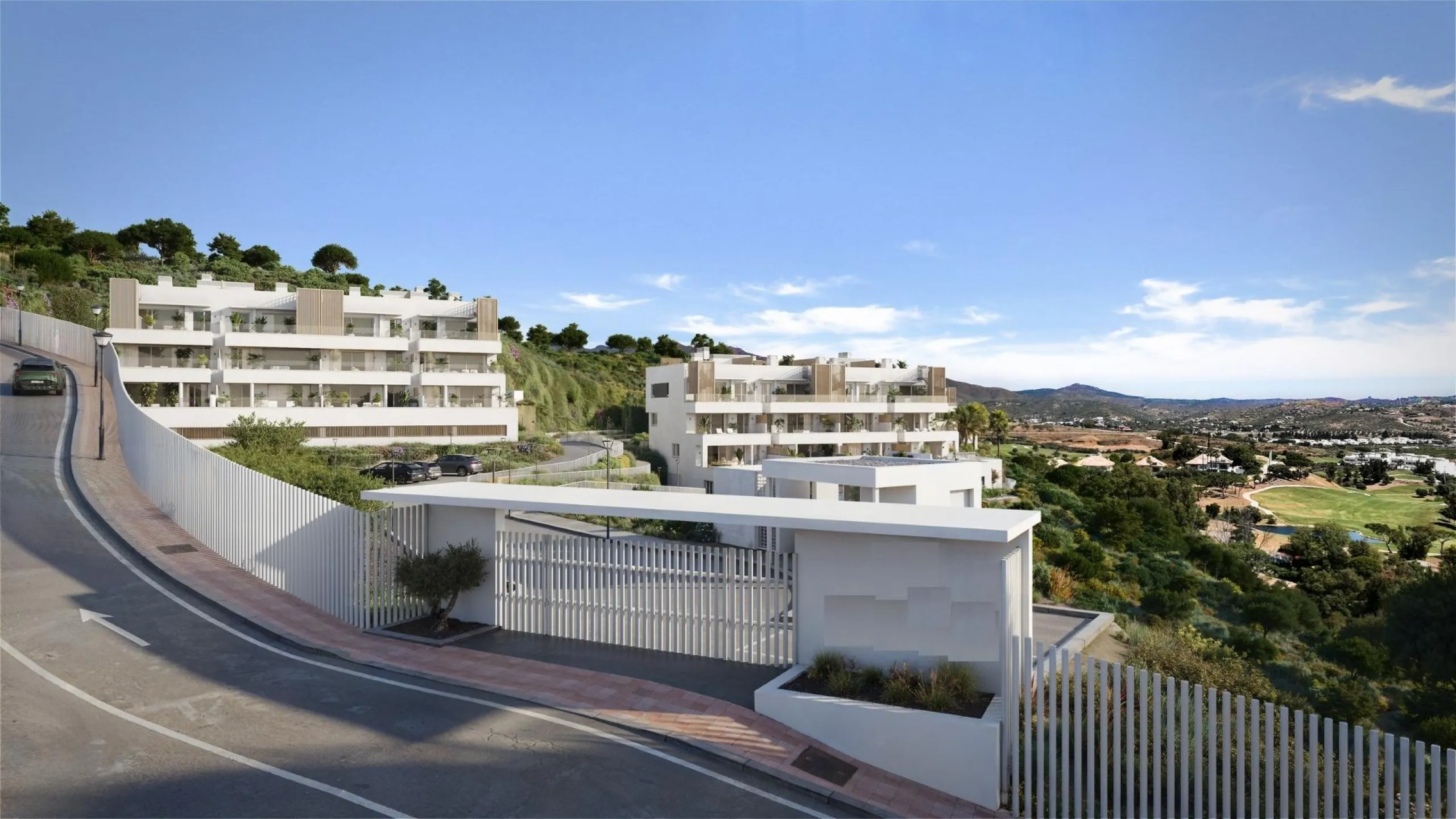 New Build Golf Front Apartments with Sea Views in La Cala de Mijas& & Exclusive Residential Living on the Front Line of La Cala Golf& This exceptional new build residential complex is located on the front line of the renowned La Cala Golf Resort,