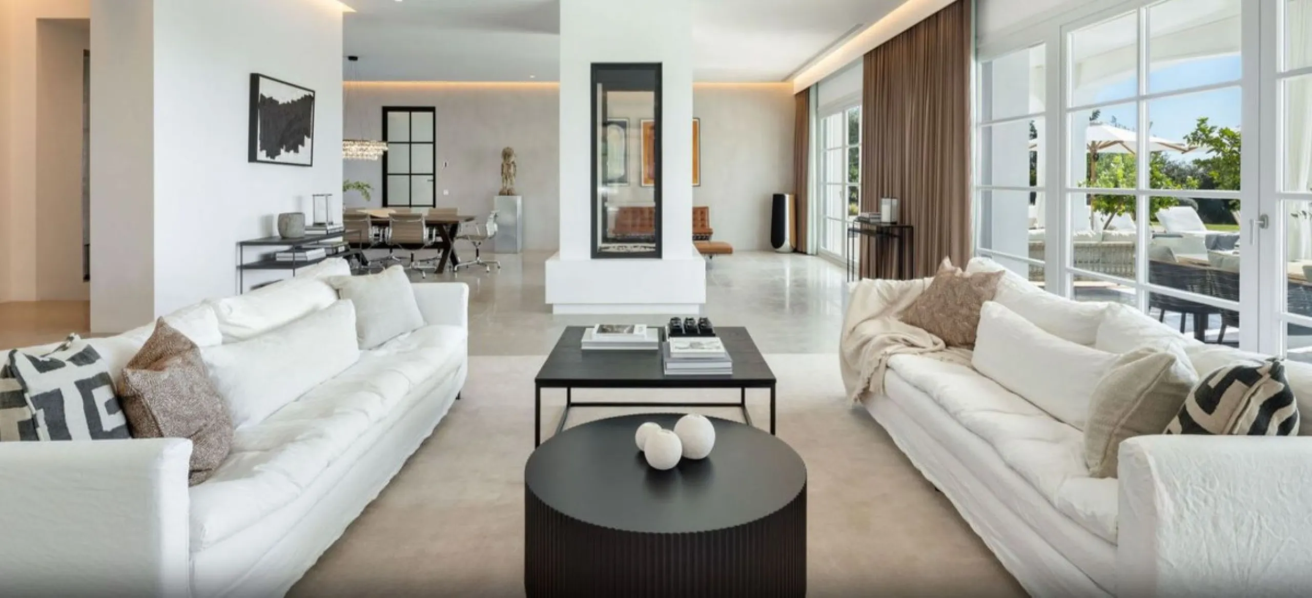 Set within the prestigious, 24-hour secure enclave of the Marbella Club Golf Resort, this Andalusian-inspired yet contemporary mansion offers an extraordinary fusion of timeless elegance and modern luxury. The exclusive resort is home to an exceptional 18