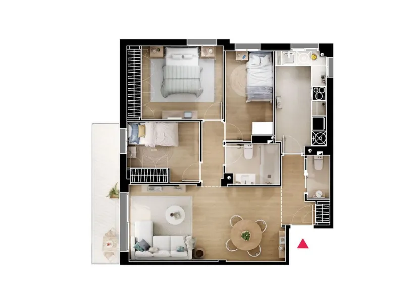 Apartment for sale between the Marina and Fuengirola city center, next to the beach