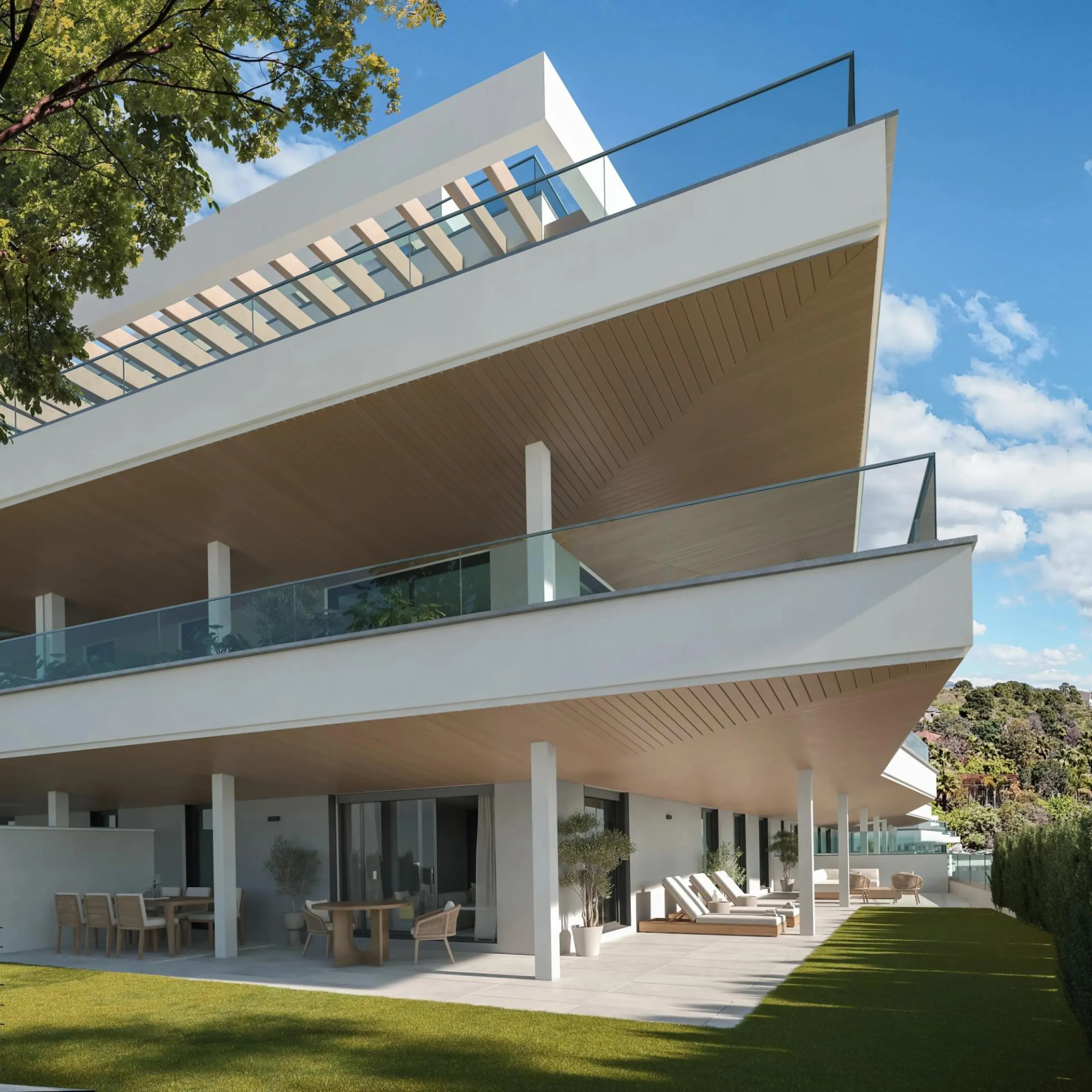 New Build Apartments with Sea Views next to Selwo Park, Estepona& & Modern homes in a privileged natural setting& Located in the exclusive Selwo area, between Estepona and San Pedro de Alcántara, this new residential development on the Costa del 