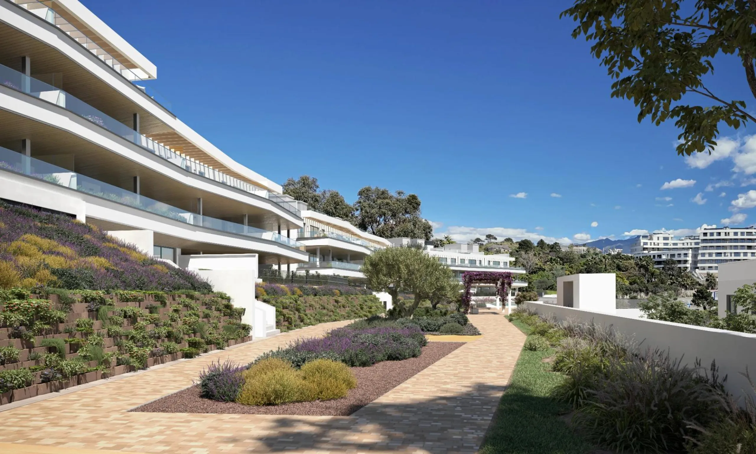New Build Apartments with Sea Views next to Selwo Park, Estepona& & Modern homes in a privileged natural setting& Located in the exclusive Selwo area, between Estepona and San Pedro de Alcántara, this new residential development on the Costa del 