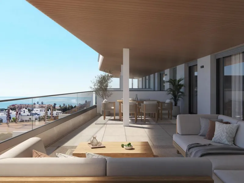 New Build Apartments with Sea Views next to Selwo Park, Estepona& & Modern homes in a privileged natural setting& Located in the exclusive Selwo area, between Estepona and San Pedro de Alcántara, this new residential development on the Costa del 
